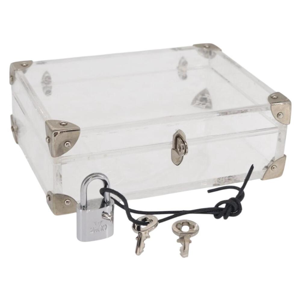 LOUIS VUITTON Monogram Love Message Mini Trunk Plastic Clear M99079 Auth 161492V